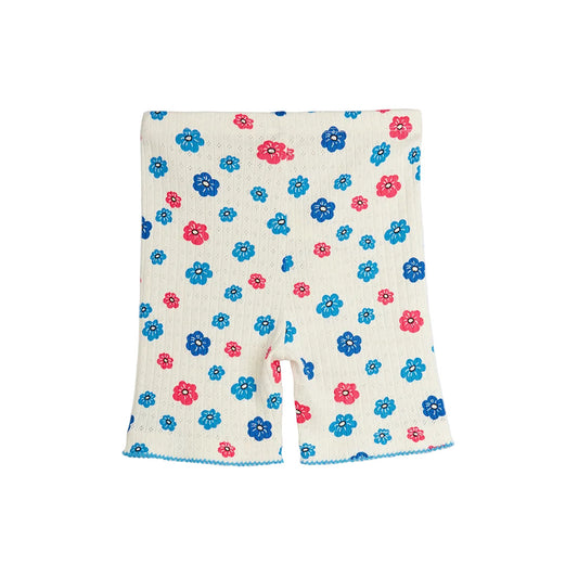 FLOWERS PICOT EDGE POINTELLE BIKE SHORTS