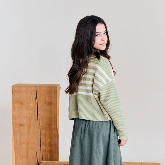 JUICY WOOL STRIPE SWEATER