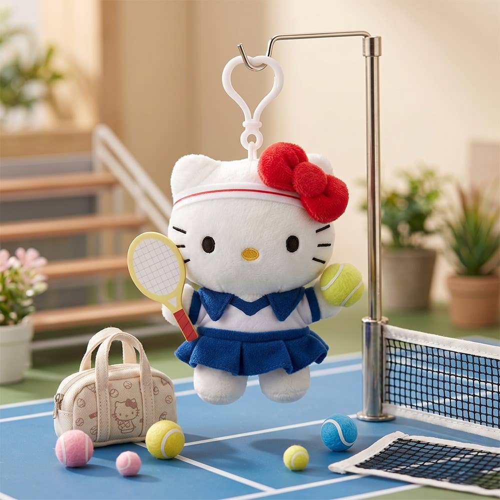 HELLO KITTY TENNIS LIMITED ED. PLUSH KEYCHAIN