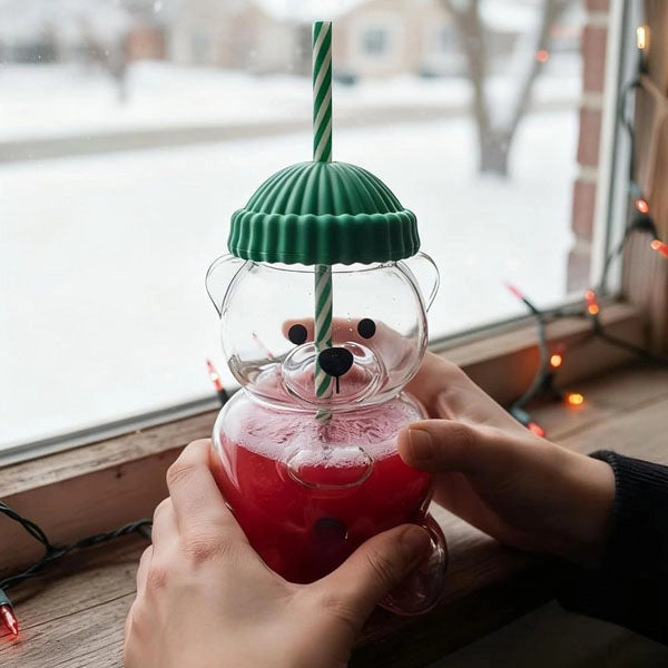 TEDDY BEAR GLASS TUMBLER