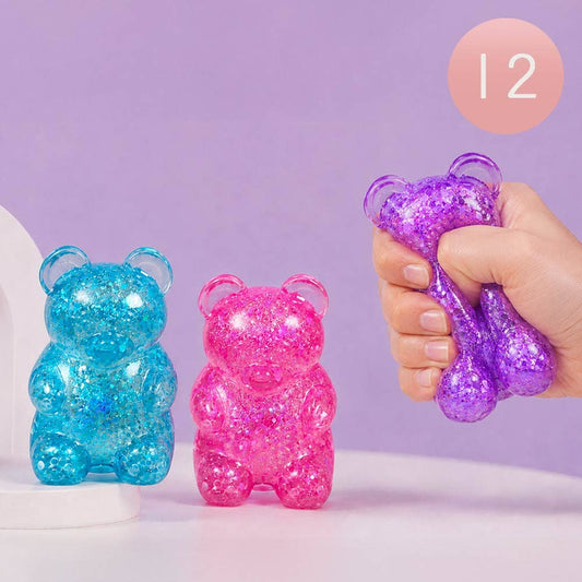 GLITTERED GUMMY BEAR SENSORY TOY