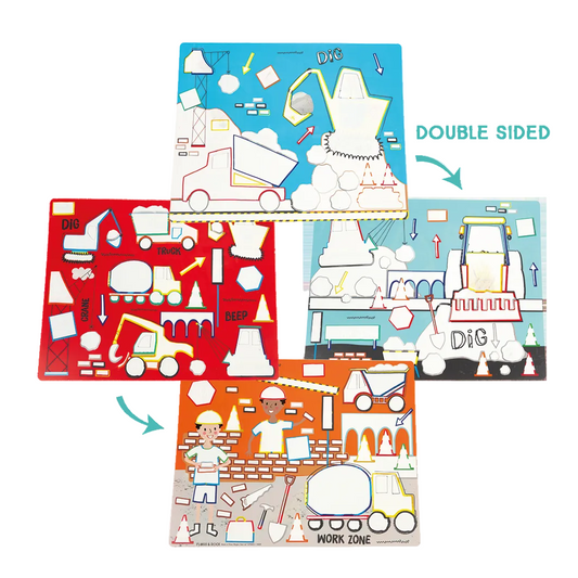CONSTRUCTION MAGIC WATER COLORING PLACE MATS