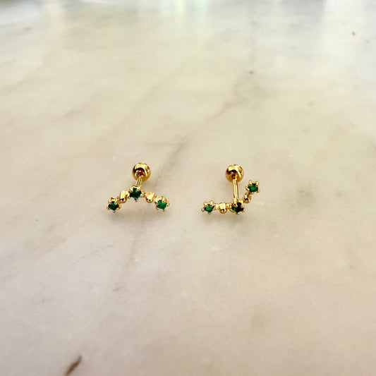 WHITE TOPAZ STUD EARRINGS