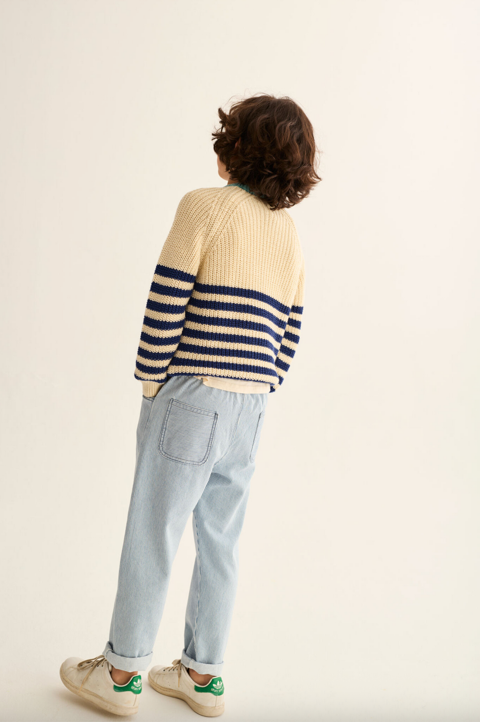 ECHO RAILROAD STRIPED DENIM PANTS