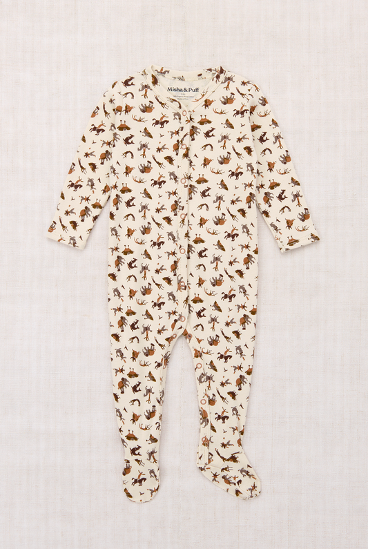 BABY FOOTED ONE-PIECE ONESIE - STRING CIRCUS