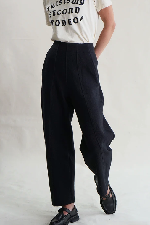 ALDOUS BARREL LEG JOGGER PANT - BLACK