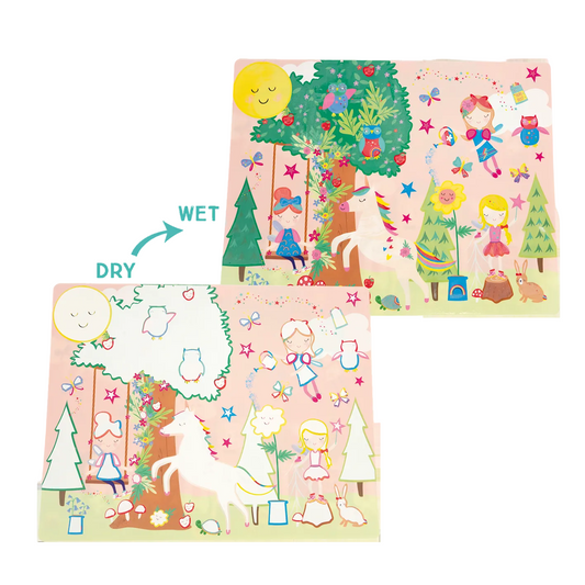 RAINBOW FAIRY MAGIC WATER COLORING PLACE MATS