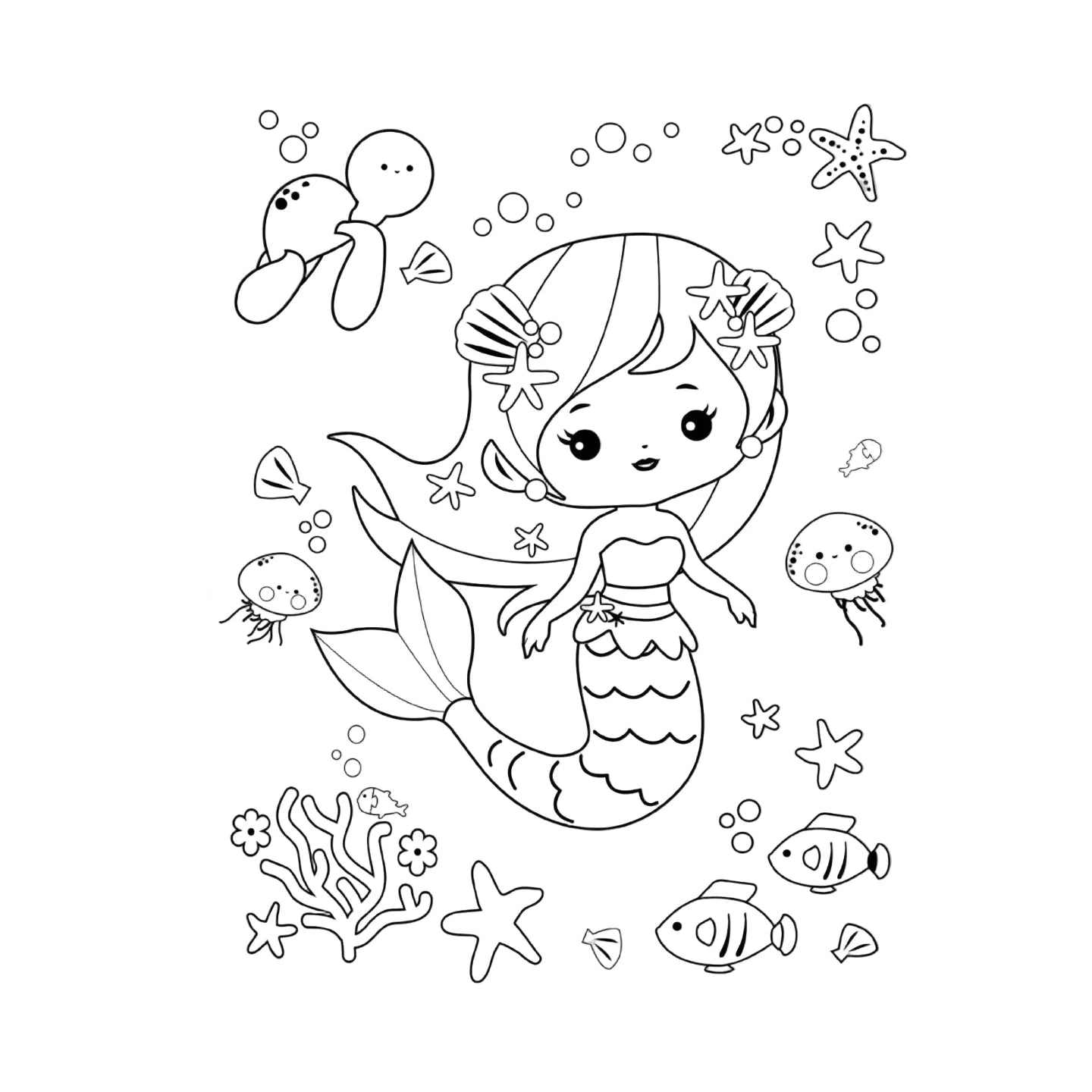 MERMAIDS COLORING BOOK
