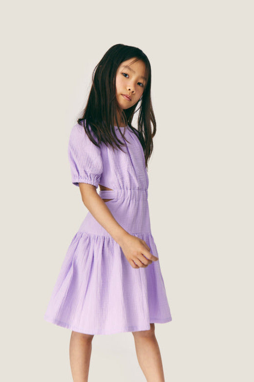 LAVENDER MARINE MUSLIN DRESS