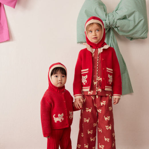 PINGUIN BABY HOOD KITTY CHERRY