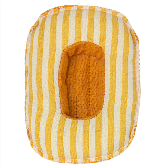 MAILEG RUBBER BOAT - SMALL YELLOW STRIPE