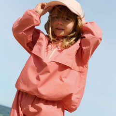 LIGHTWEIGHT GINGHAM WINDBREAKER - RED