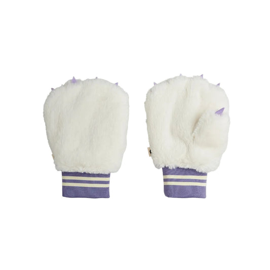 FAUX FUR MITTENS - OFF-WHITE