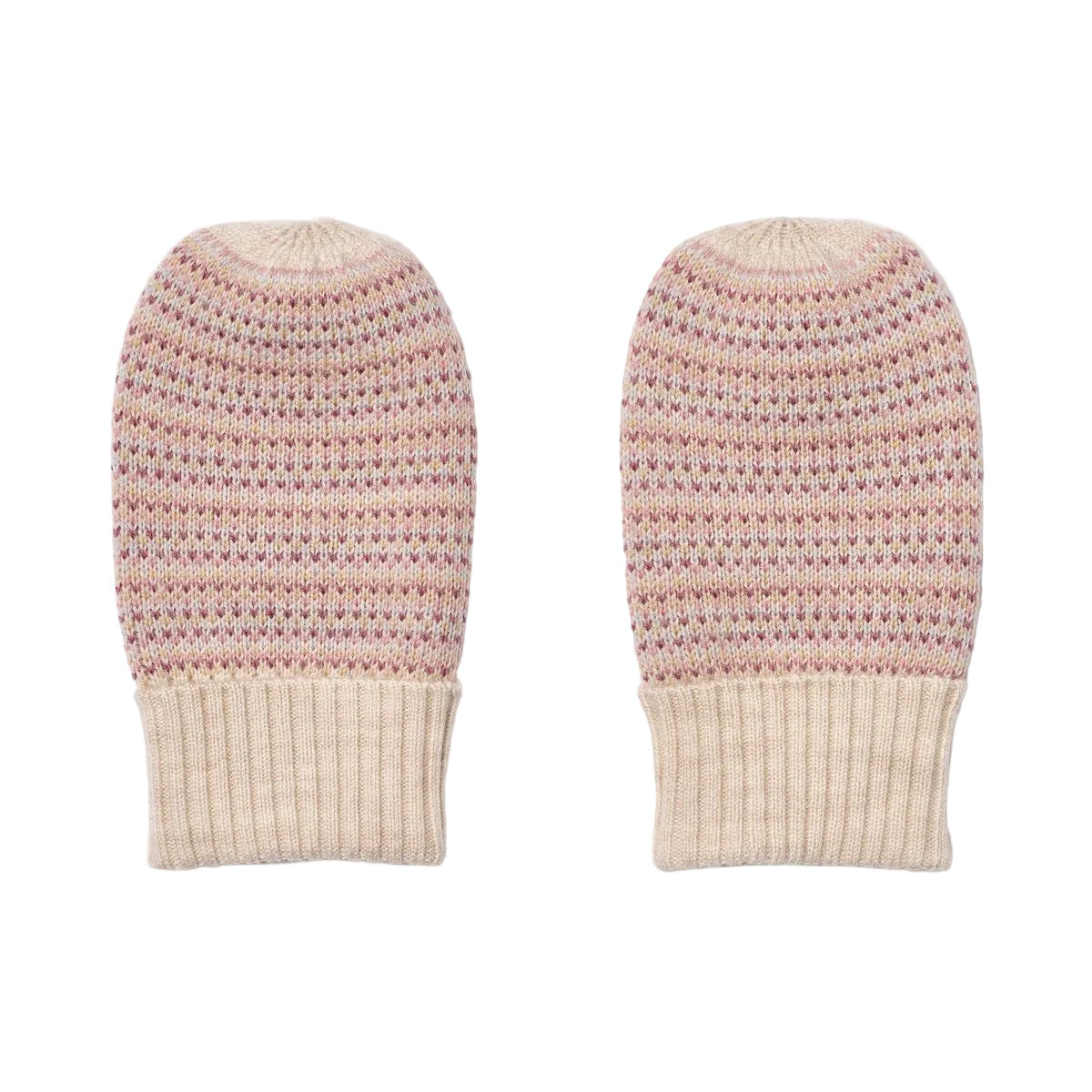 LILLOA JACQUARD MITTENS - ROSE