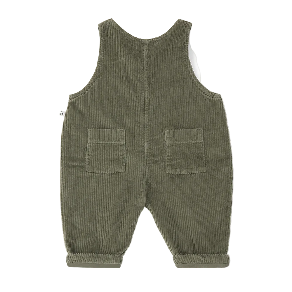 YOHO LINED CORDUROY OVERALLS - KHAKI