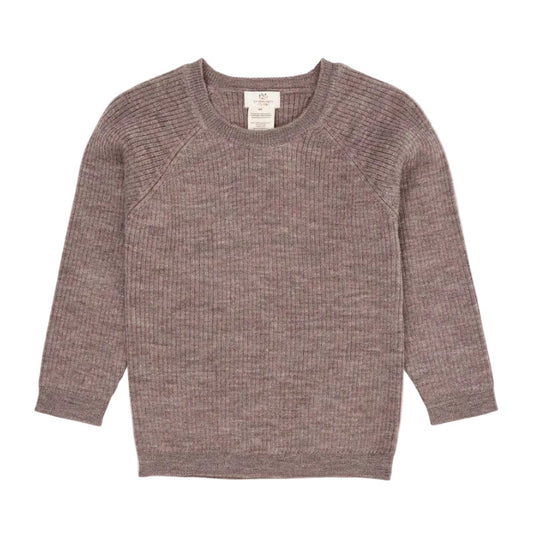 MERINO CLASSIC RIB TEE - NATURAL MELANGE