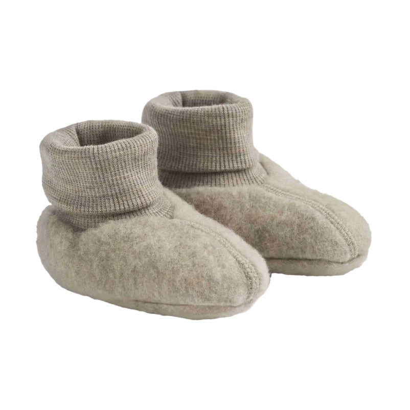 LEI WOOL FLEECE BOOTIES - KHAKI MELANGE