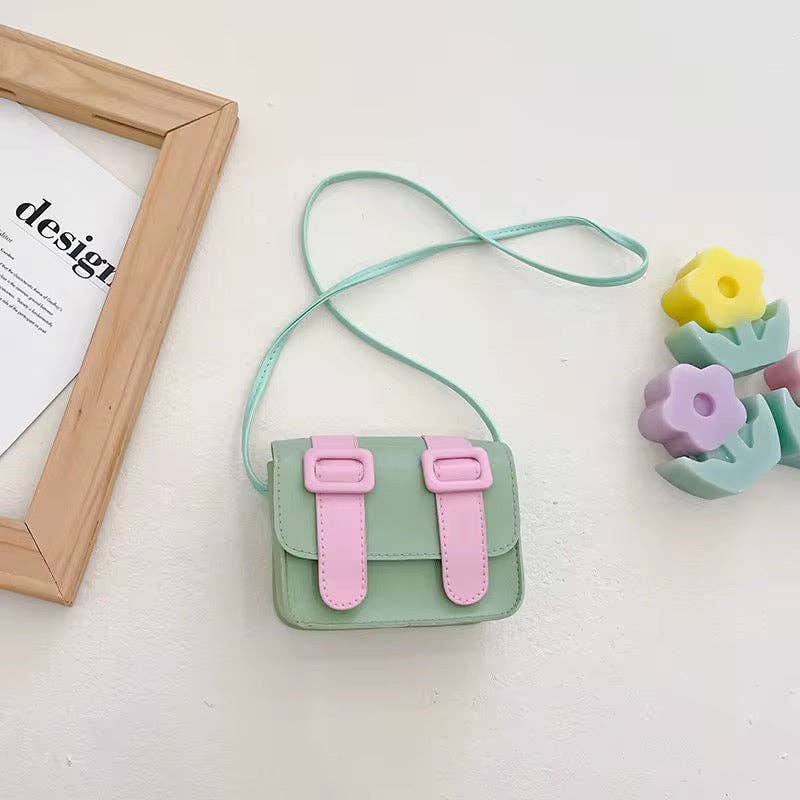 COLOR BLOCK SATCHEL PURSE
