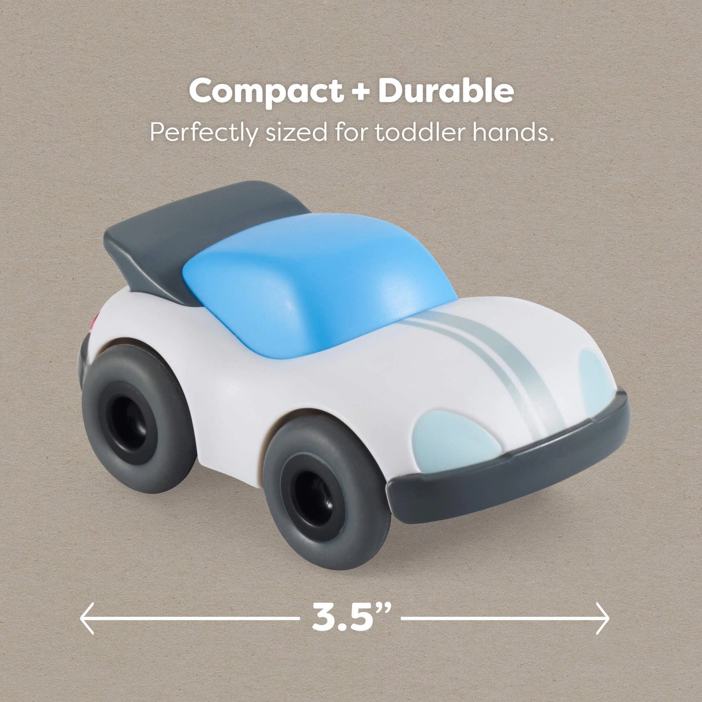 HABA WHITE SPEEDSTER CAR WITH MOMENTUM MOTOR