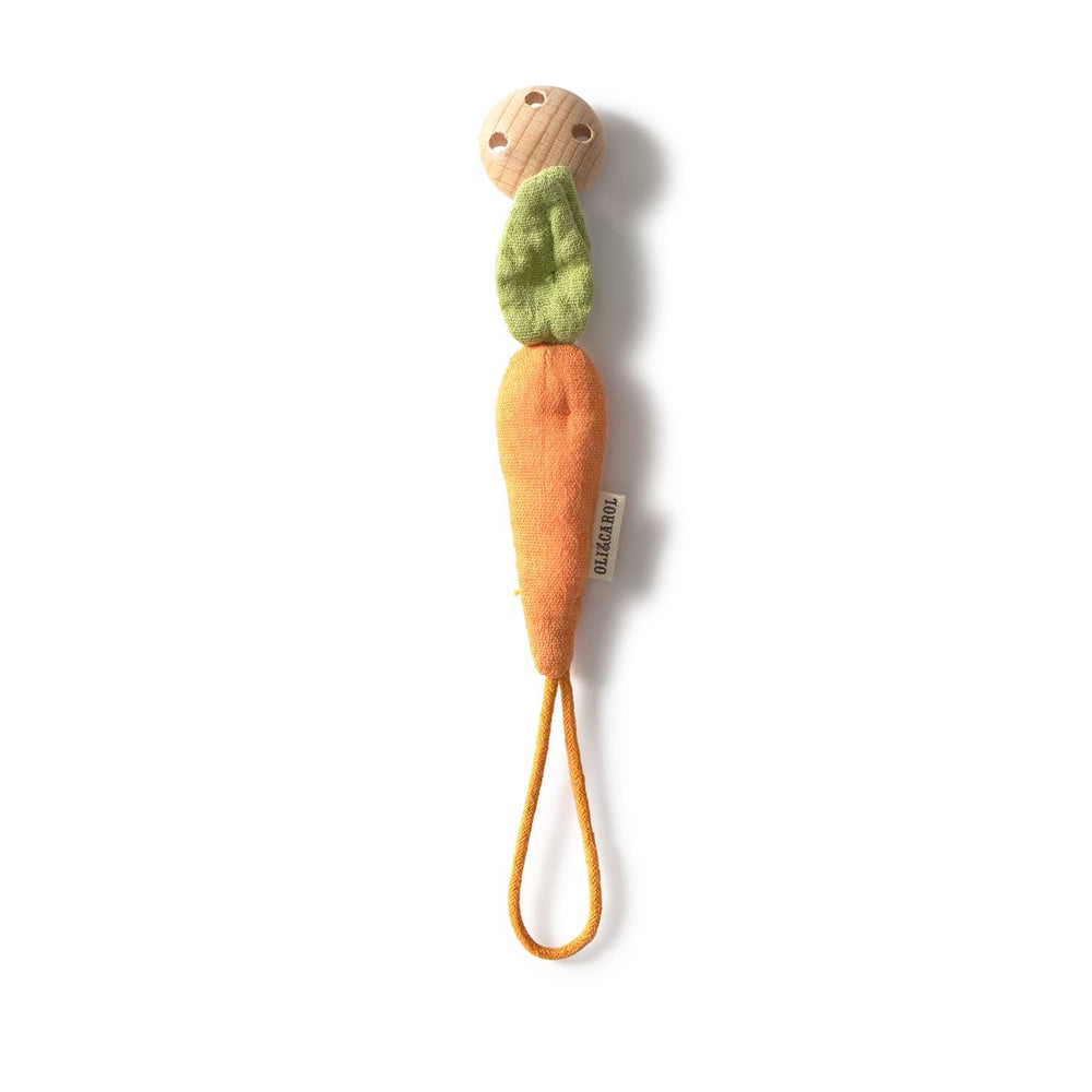 CATHY THE CARROT PACIFIER CLIP