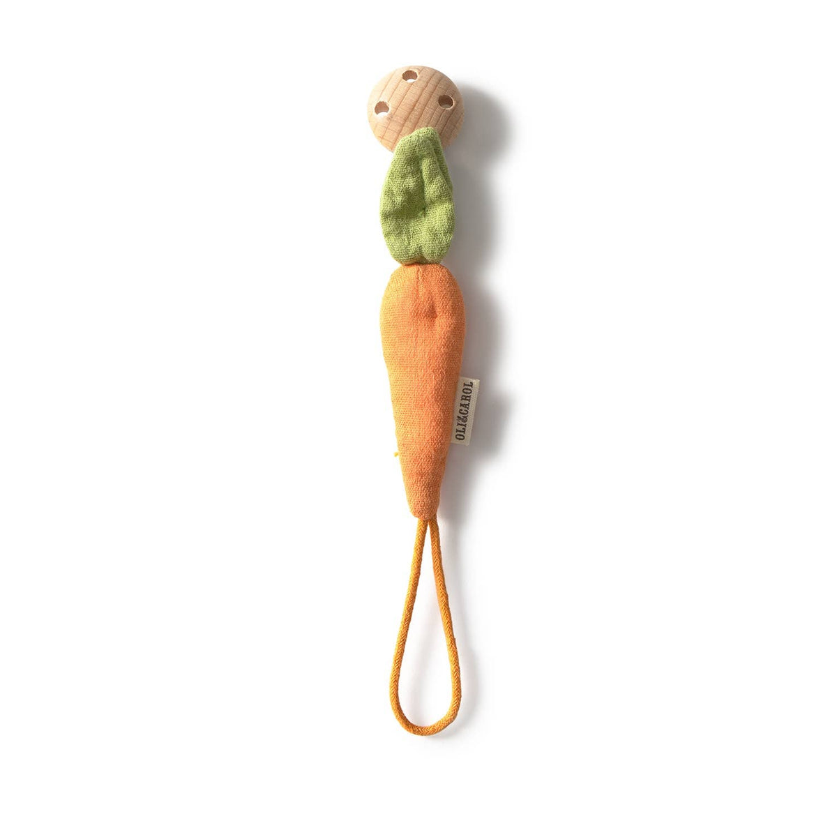 CATHY THE CARROT PACIFIER CLIP