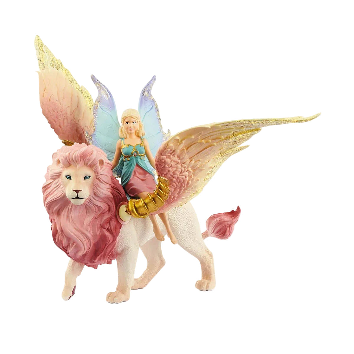 FAIRY IN FLIGHT ON WINGED LION PLAYSET