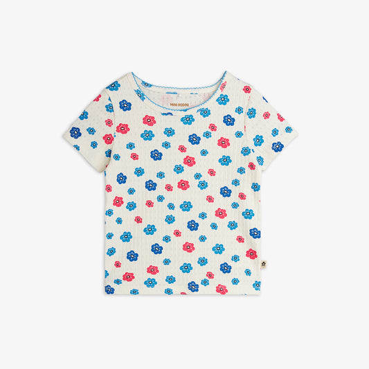 FLOWERS PICOT EDGE POINTELLE TEE