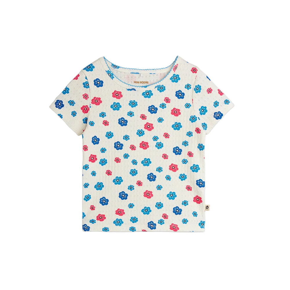 FLOWERS PICOT EDGE POINTELLE TEE