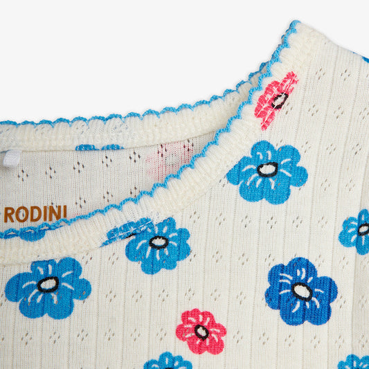 FLOWERS PICOT EDGE POINTELLE TEE
