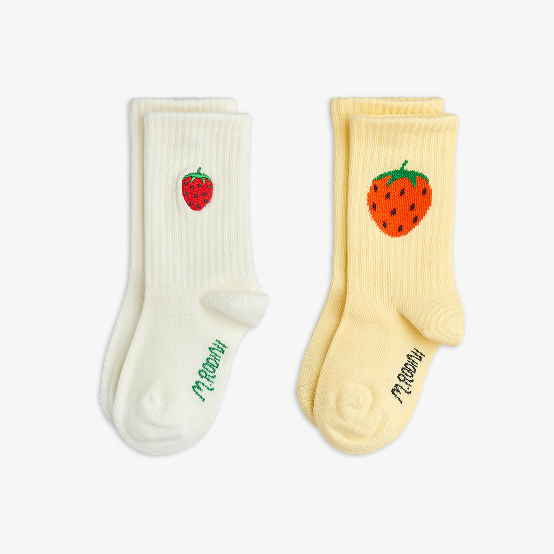STRAWBERRY EMBROIDERED 2 PACK SOCKS