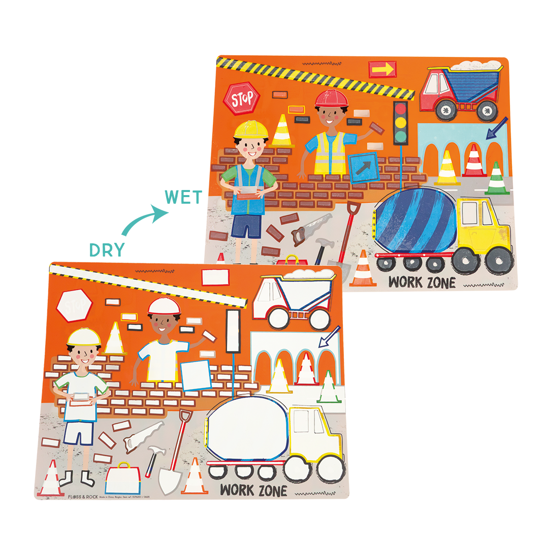 CONSTRUCTION MAGIC WATER COLORING MATS