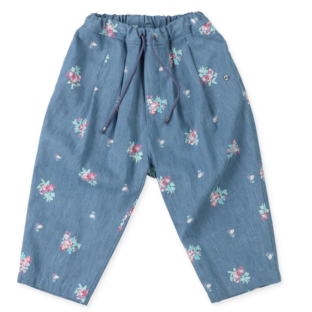 JAPANESE DENIM FLORAL PANT