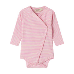 PINK STRIPE LONG SLEEVE ONESIE & PANT SET