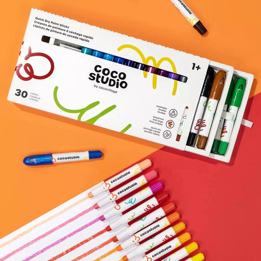 QUICK DRY PAINT STICK SET - 30 COLORS