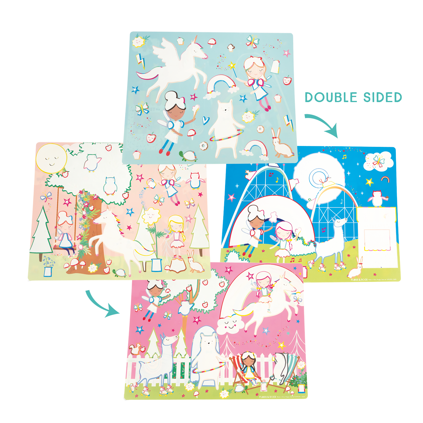 RAINBOW FAIRY MAGIC WATER COLORING MATS