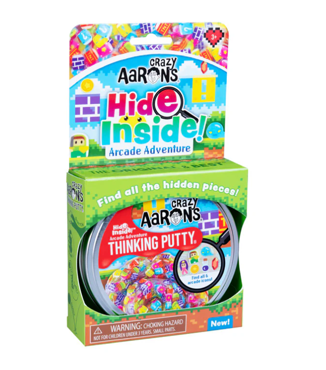CRAZY AARON'S 4" HIDE INSIDE FISGET PUTTY - ARCADE ADVENTURE