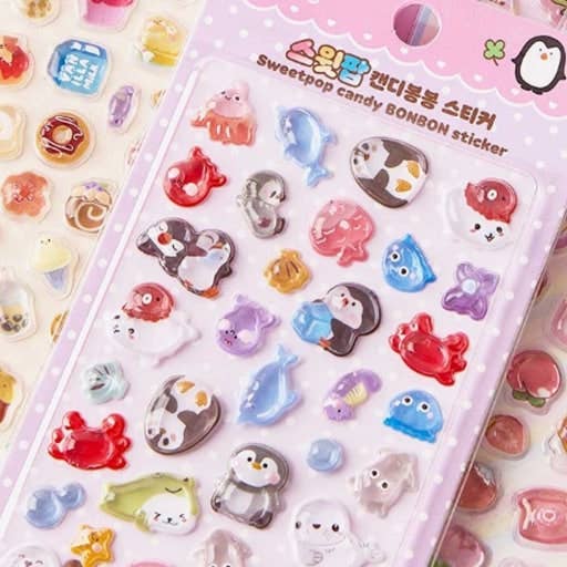SWEETPOP CANDY BONBON PUFFY STICKERS