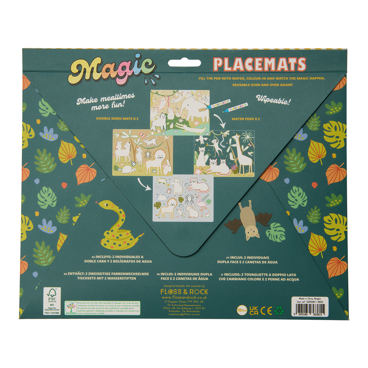 JUNGLE MAGIC WATER COLORING MATS