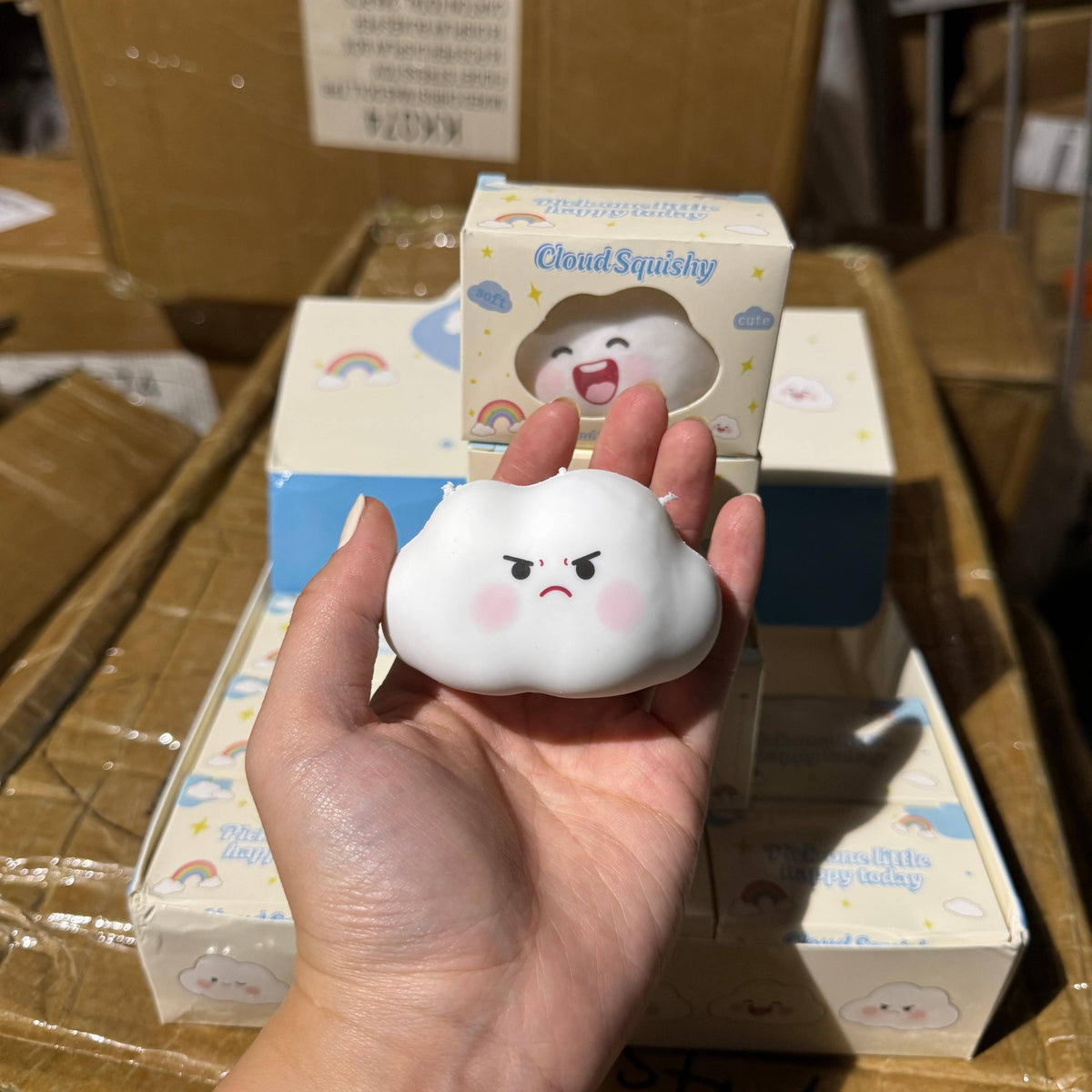 Crackling Crunchy Expression Cloud Squishy 12/pk | A269