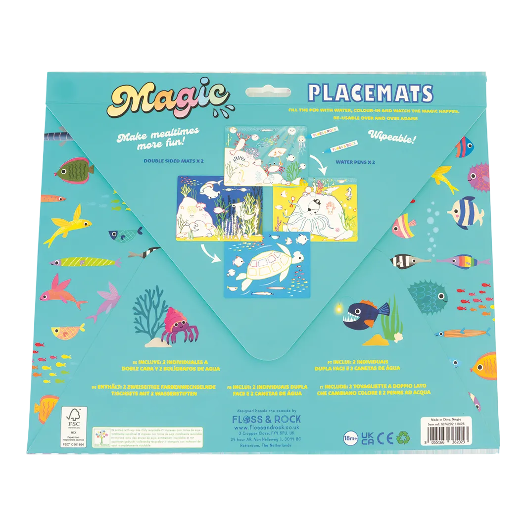 MAGIC WATER PLACEMATS - OCEAN