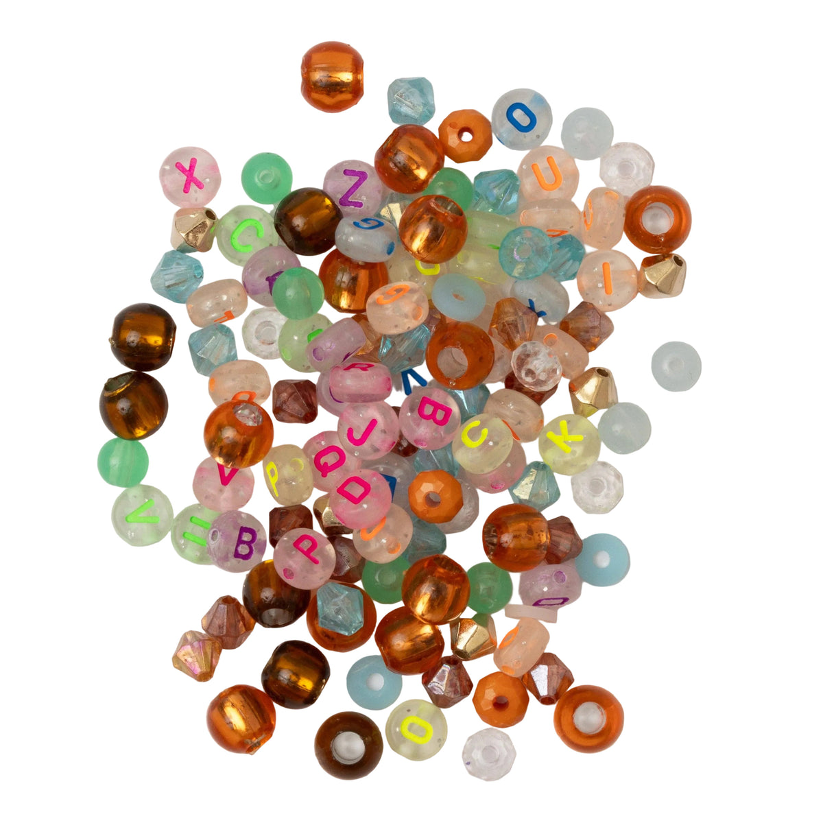 PORTOFINO COLORFUL NEON ALPHABET BEAD JAR JEWELRY KIT