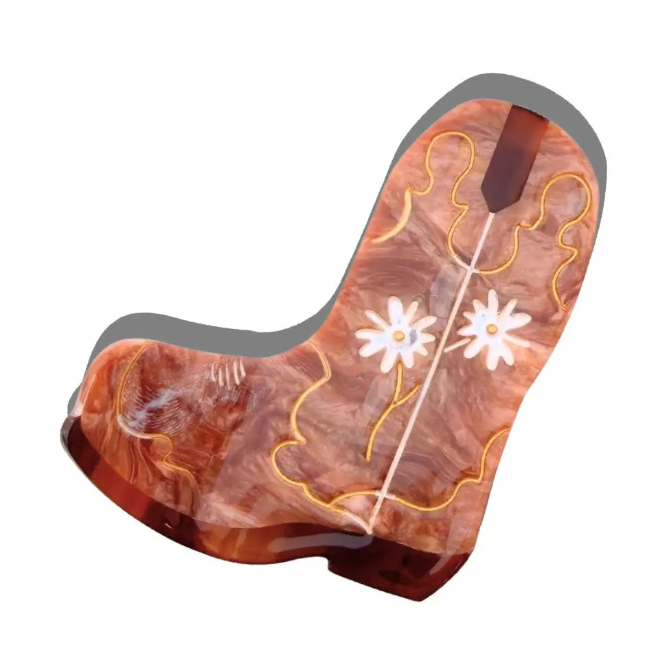 DAISY COWBOY BOOT HAIR JAW CLIP