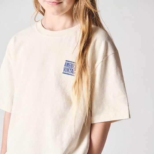 AMERICAN VINTAGE YKOBOW T SHIRT - ECRU ECRU