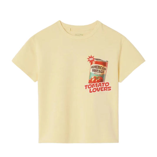 AMERICAN VINTAGE FIZVALLEY T SHIRT - VINTAGE CUSTARD