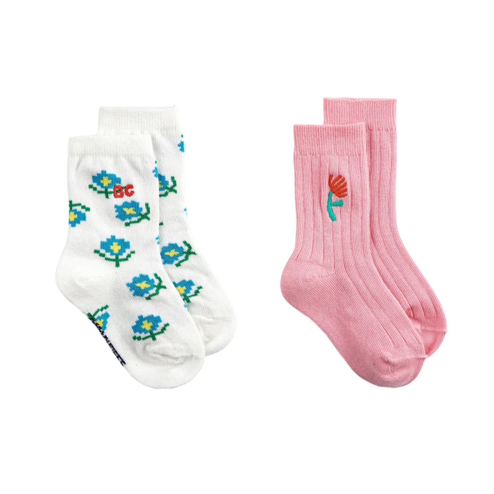 FLOWER SHORT SOCK PACK x 2