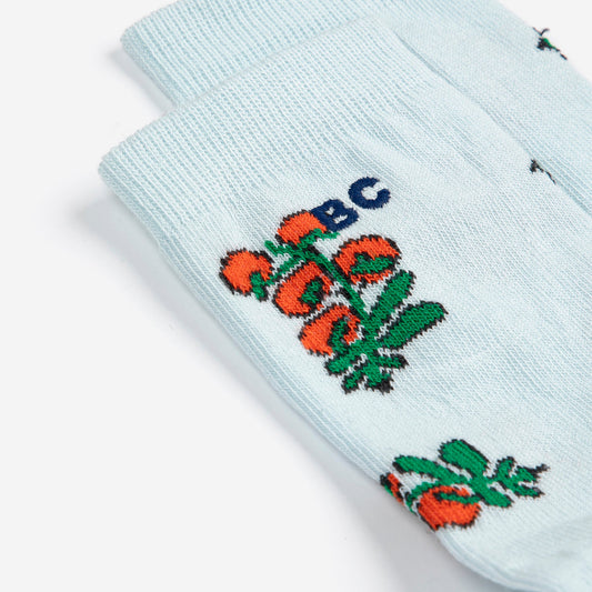 ALL OVER TOMATOES SOCK - LIGHT BLUE