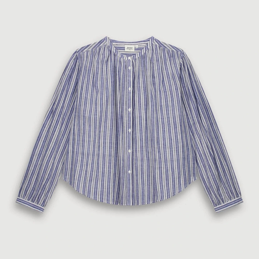 CLAYTON WOMENS WOVEN SHIRT - BLUE