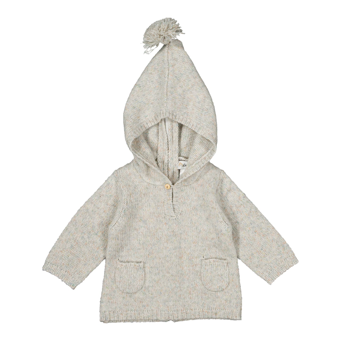 BURNOU CASHMERE HOODED SWEATER - CLOUD