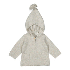 BURNOU CASHMERE HOODED SWEATER - CLOUD