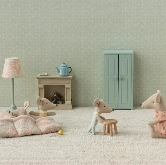 MAILEG BABY MICE SLEEPY WAKEY TRIPLETS - CHECKERS
